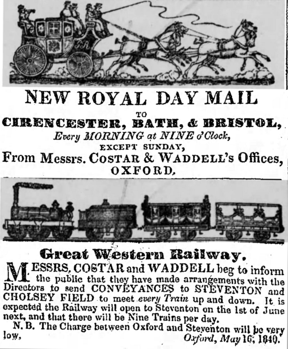 Costar & Waddell advertisement 1840