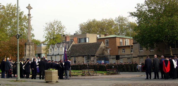 The service by the War Memorial
