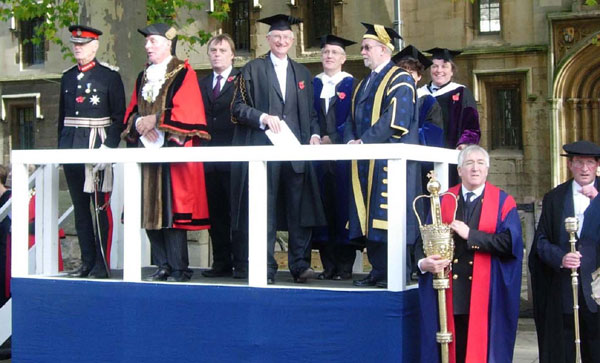 Dignitaries on the platform