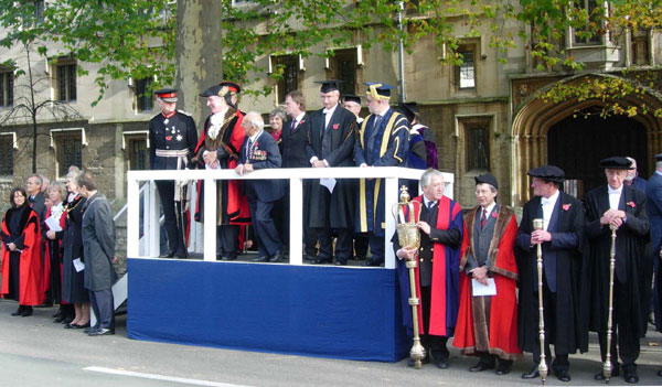 Dignitaries on the platform