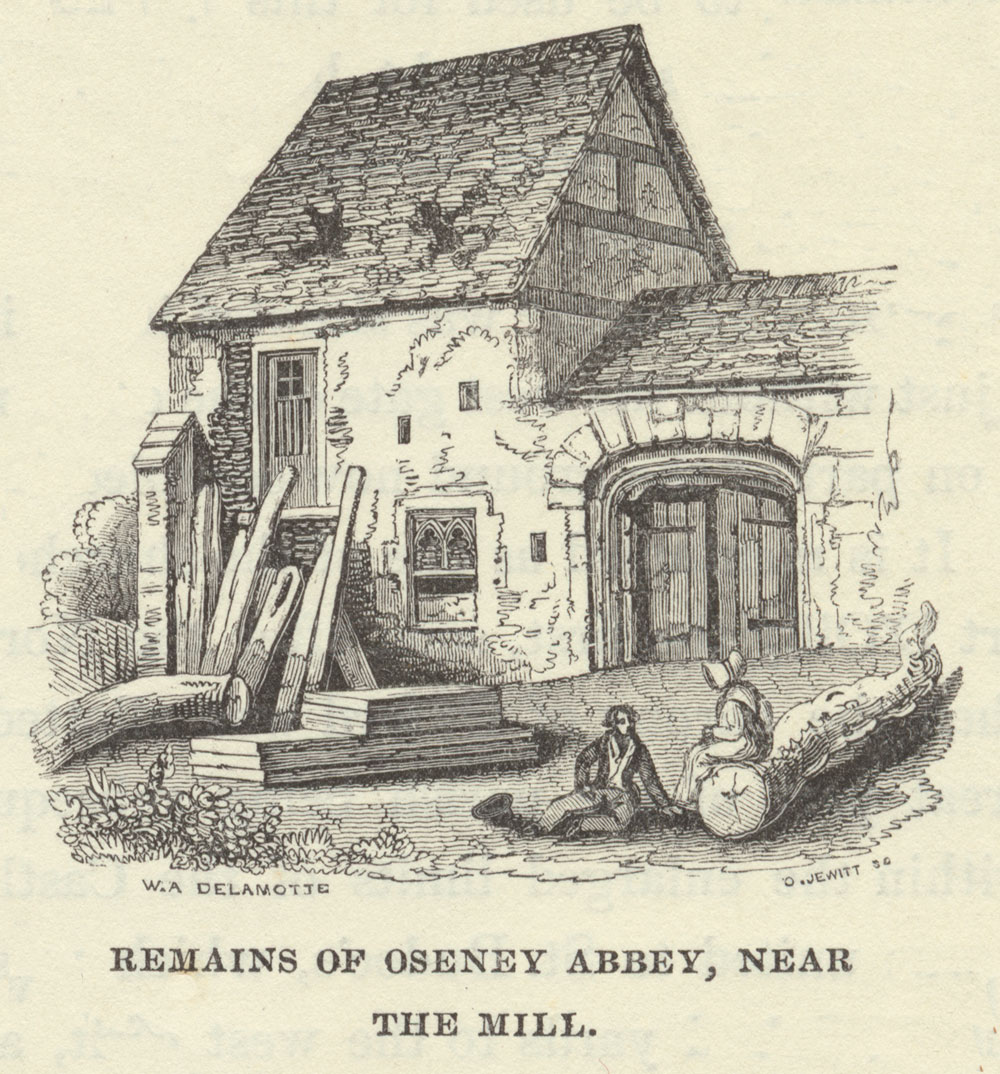 Osney Abbey remains in c.1830