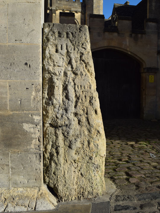 Milestone at Magdalen College
