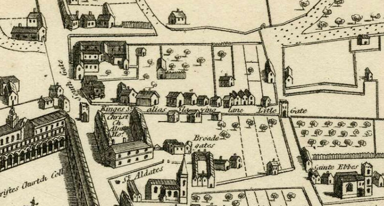 Little Gate on Agas's map of 1578