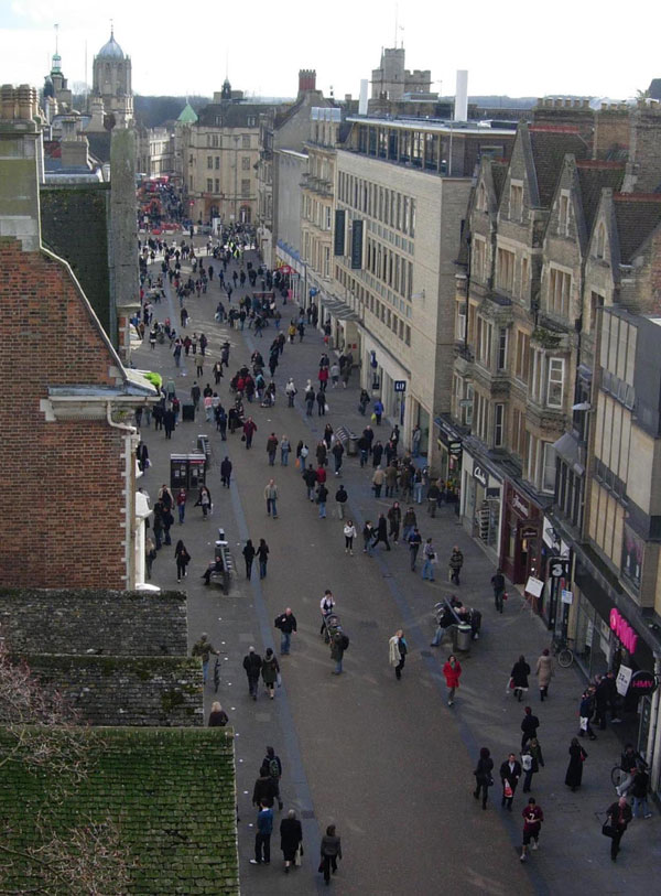 View of Cornmarket from St Michael's Tower, 2008
