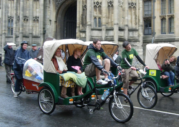 Rickshaws and unicycles