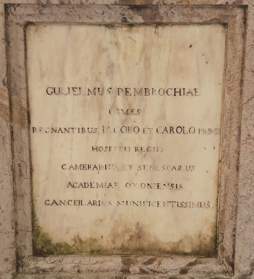 Back of pedestal