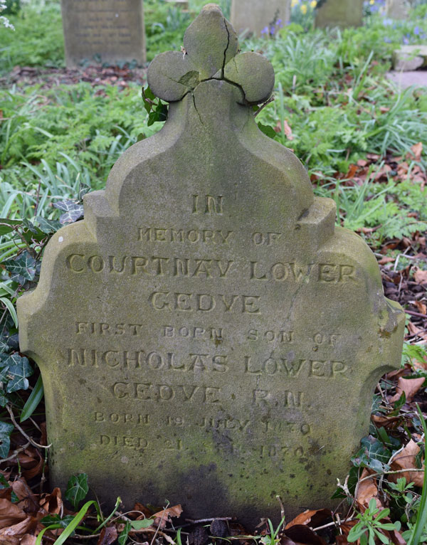 Courtnay Lower Gedye grave
